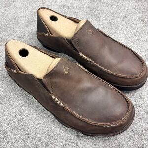 OluKai Moloa Men's Leather Slip-On Shoes men's 9